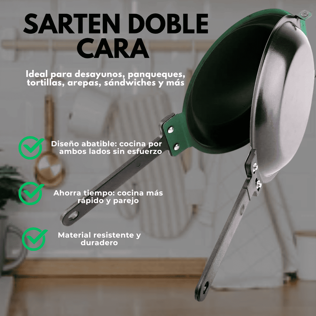 Sarten Doble Cara Antiadherente 19.3cm