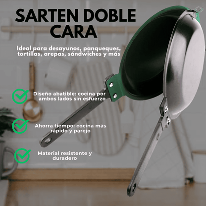 Sarten Doble Cara Antiadherente 19.3cm