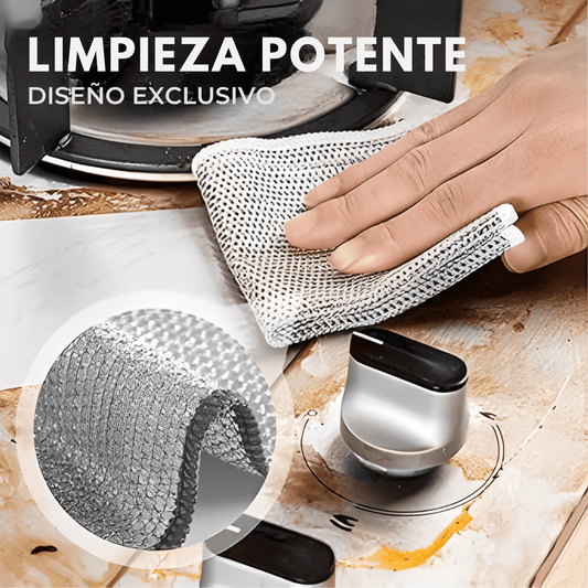 Set X5 Paños De Alambre Limpieza Cocina