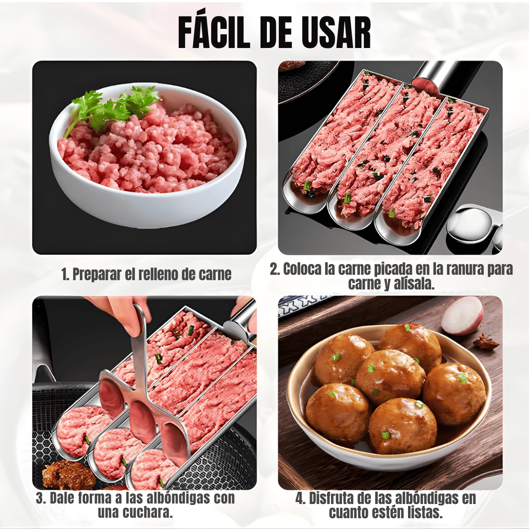 CUCHARA PARA ALBONDIGAS EN ACERO INOXIDABLE