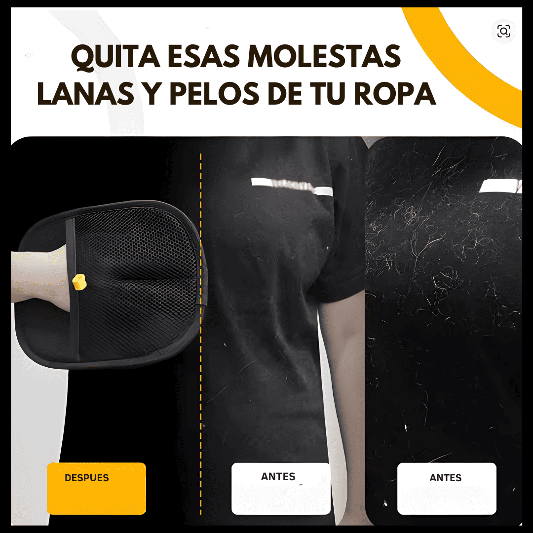 Guante Cepillo Quita Pelos o Motas