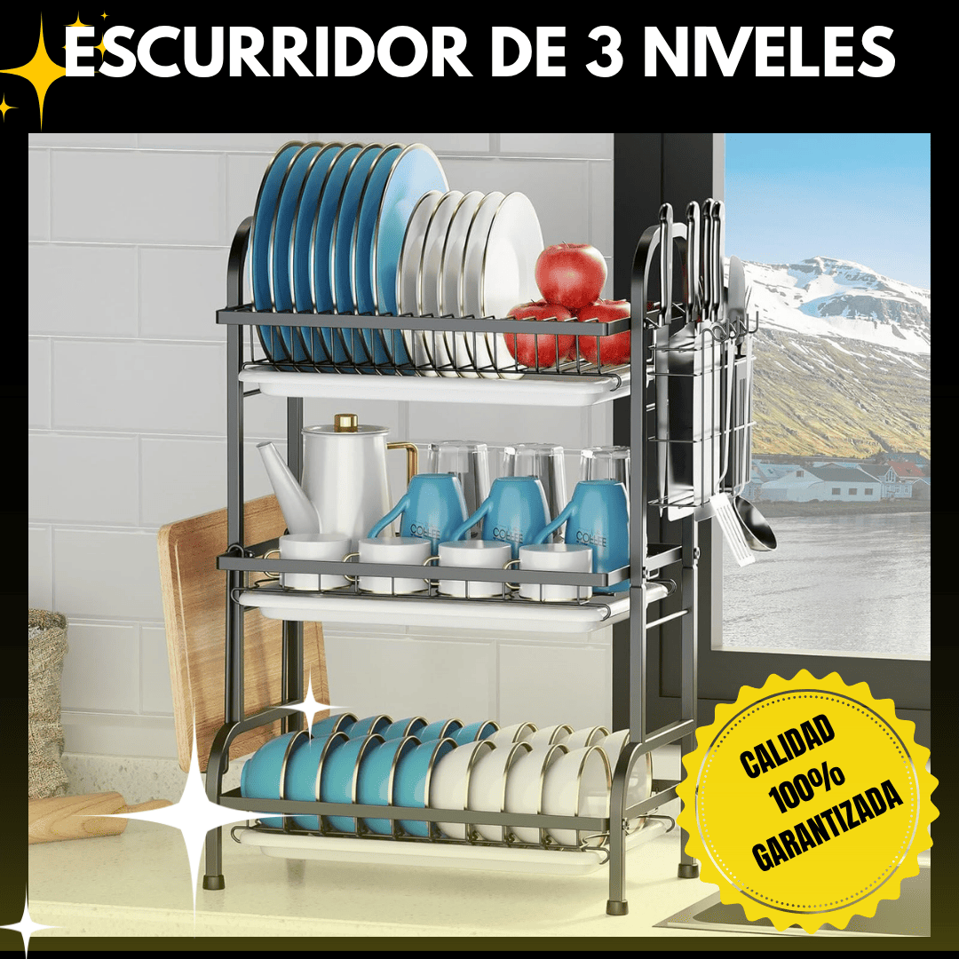 Escurridor de platos 3 Niveles