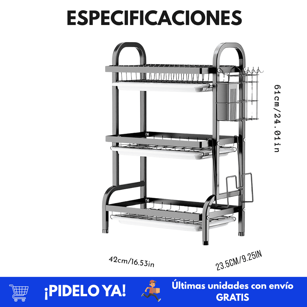 Escurridor de platos 3 Niveles