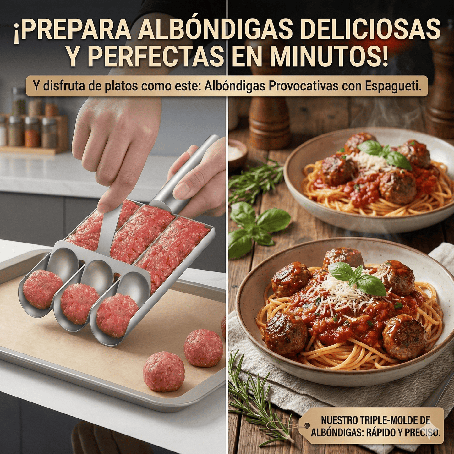 CUCHARA PARA ALBONDIGAS EN ACERO INOXIDABLE