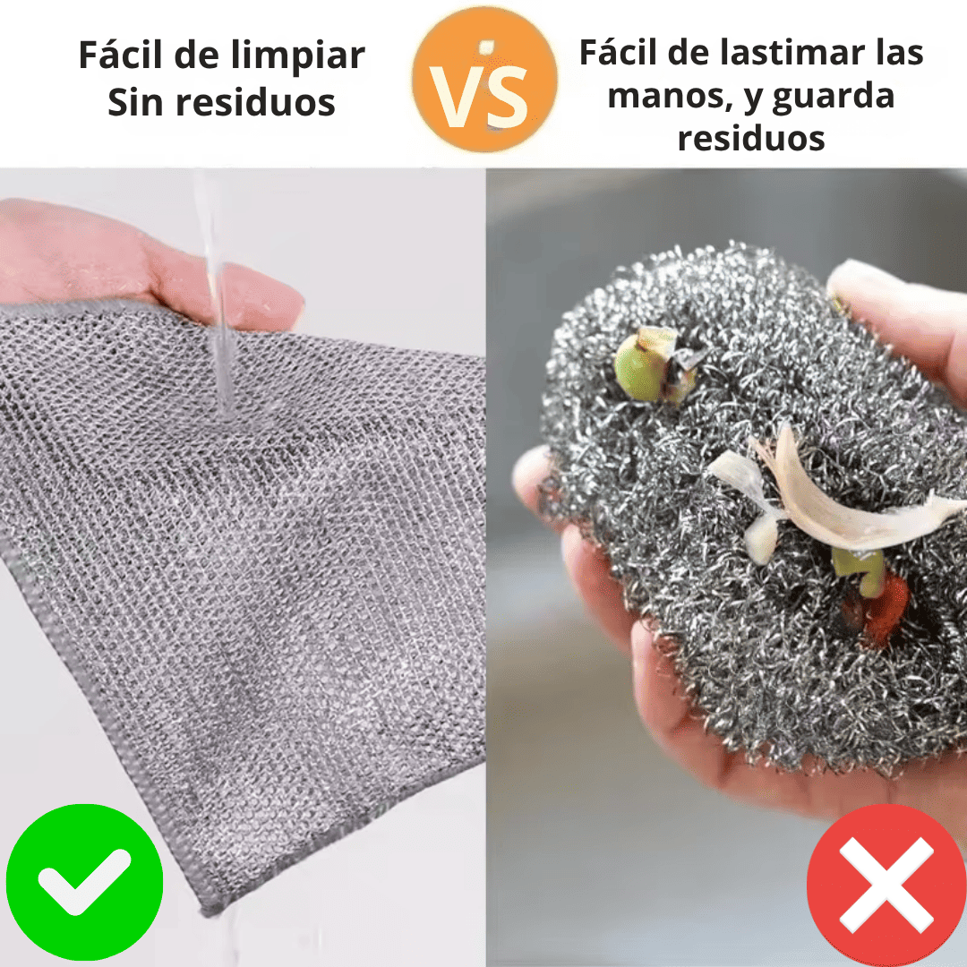 Set X5 Paños De Alambre Limpieza Cocina