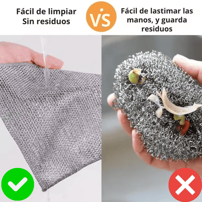 Set X5 Paños De Alambre Limpieza Cocina