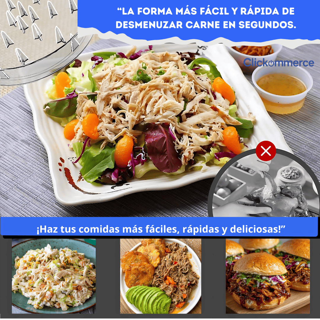 Desmenuzador de pollo y Carne