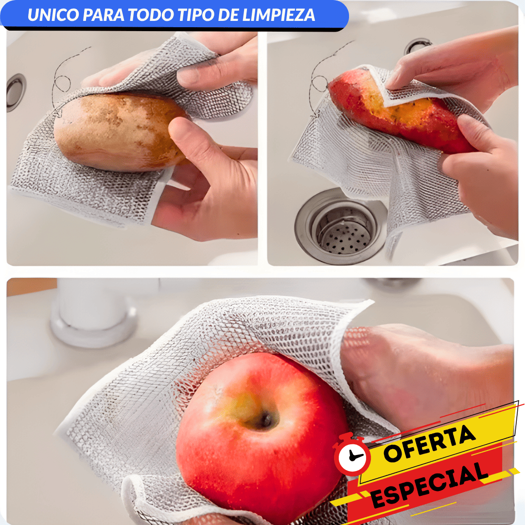 Set X5 Paños De Alambre Limpieza Cocina